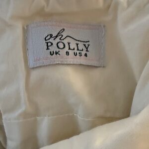 Oh Polly Cream Ruched Dress